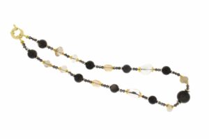 COLLANA OSSIDIANA E CRISTALLO DI ROCCA COD. 4030SH