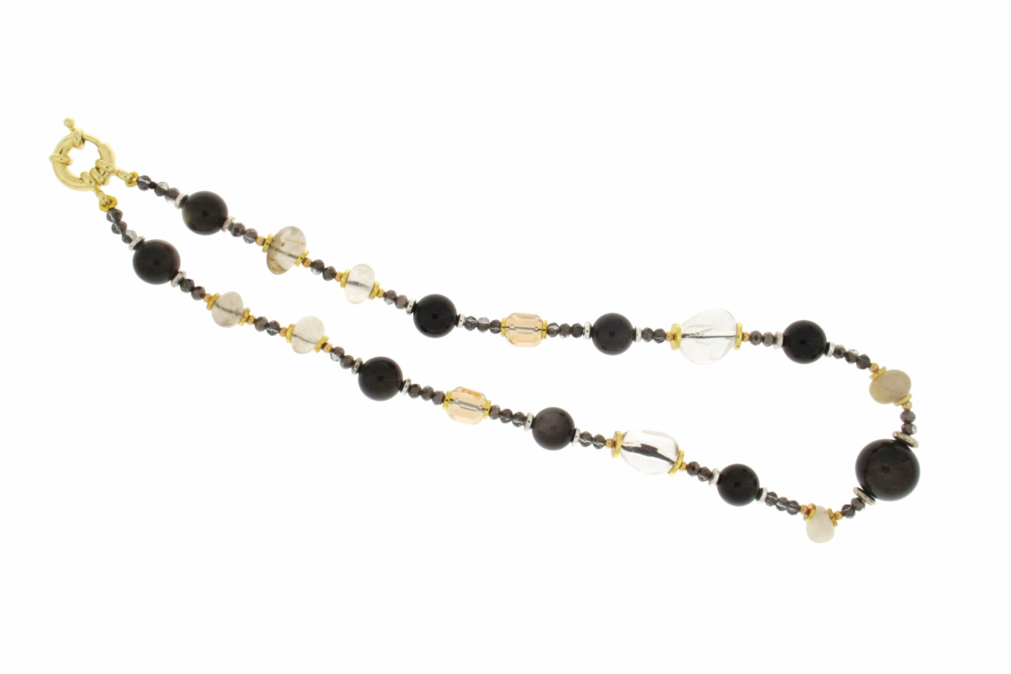 COLLANA OSSIDIANA E CRISTALLO DI ROCCA COD. 4030SH