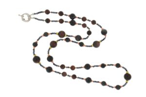 COLLANA IN OCCHIO DI TIGRE COD. 4034-80CM