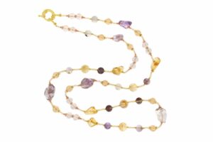 COLLANA IN AMETISTA E CITRINO COD. 4036-80CM