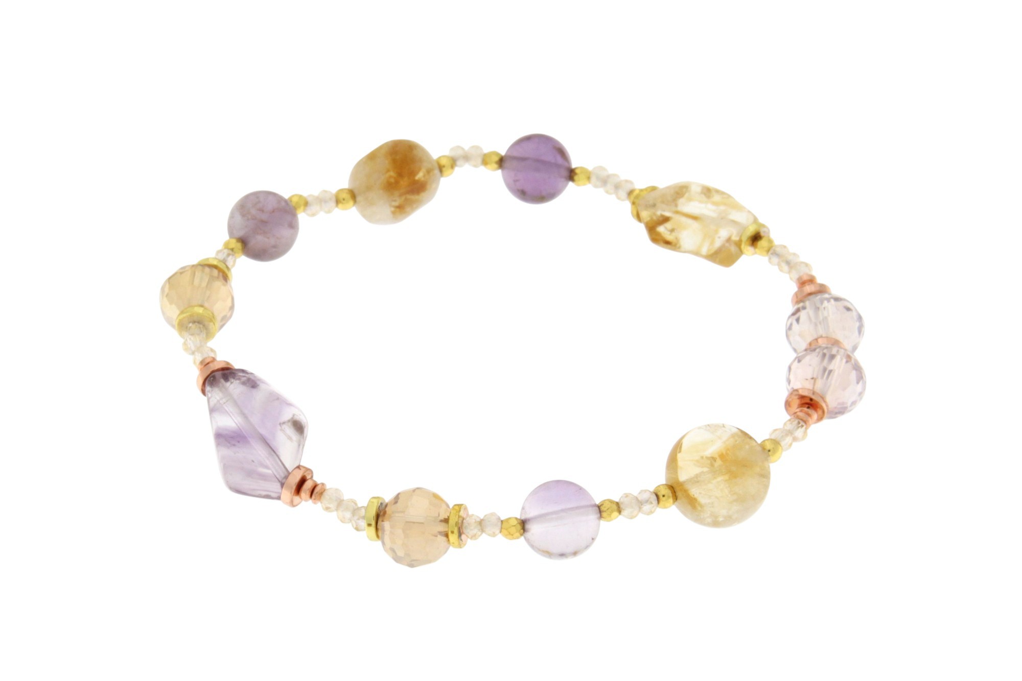 BRACCIALE IN AMETISTA E CITRINO COD. 4036BR
