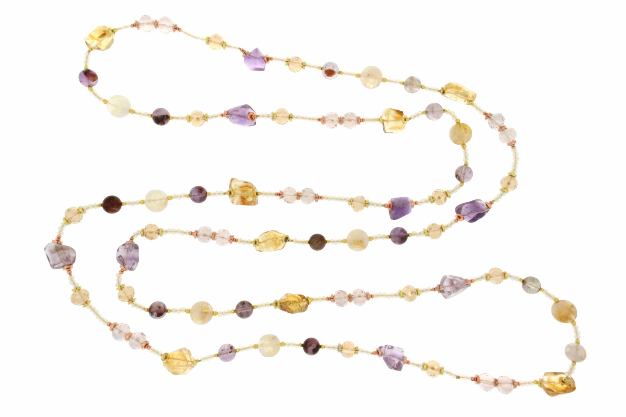 COLLANA IN AMETISTA E CITRINO COD. 4036