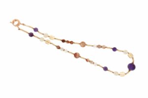 COLLANA IN AMETISTA, PERLE E QUARZO STRAWBERRY COD. 4042SH