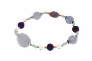 BRACCIALE IN AMETISTA E ACQUAMARINA COD. 4045BR