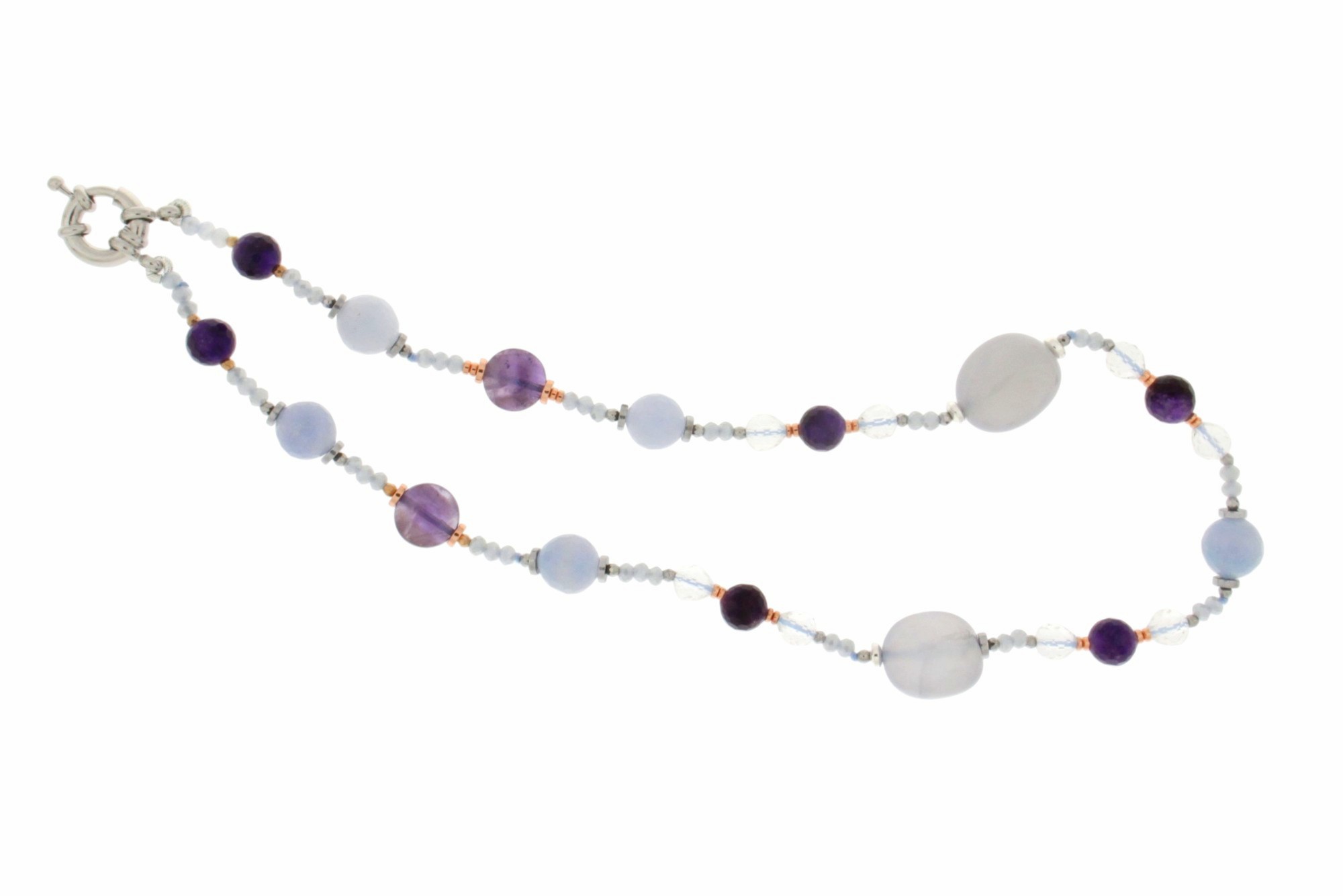 COLLANA IN AMETISTA E ACQUAMARINA COD. 4045-SH