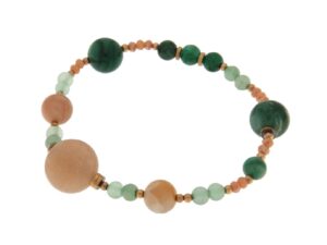 BRACCIALE IN PIETRA DI LUNA E GIADE COD. 4054BR