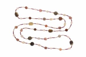 COLLANA IN AGATA BOTSWANA E QUARZO STRAWBERRY COD. 4055