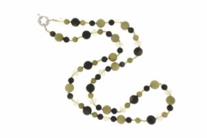 COLLANA IN OSSIDIANA E DIASPRO COD. 4059-80CM