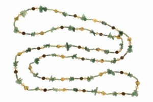 COLLANA IN AVVENTURINA E LEGNO COD. 4071