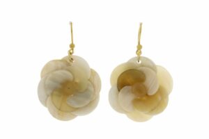 ORECCHINO CORNO A FIORE COD. 4229