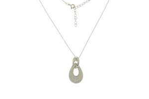 COLLANA CON PENDENTE IN PAVE' DI CZ ARG.2185