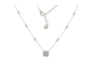COLLANA IN ARGENTO CON PUNTO LUCE ARG.2136