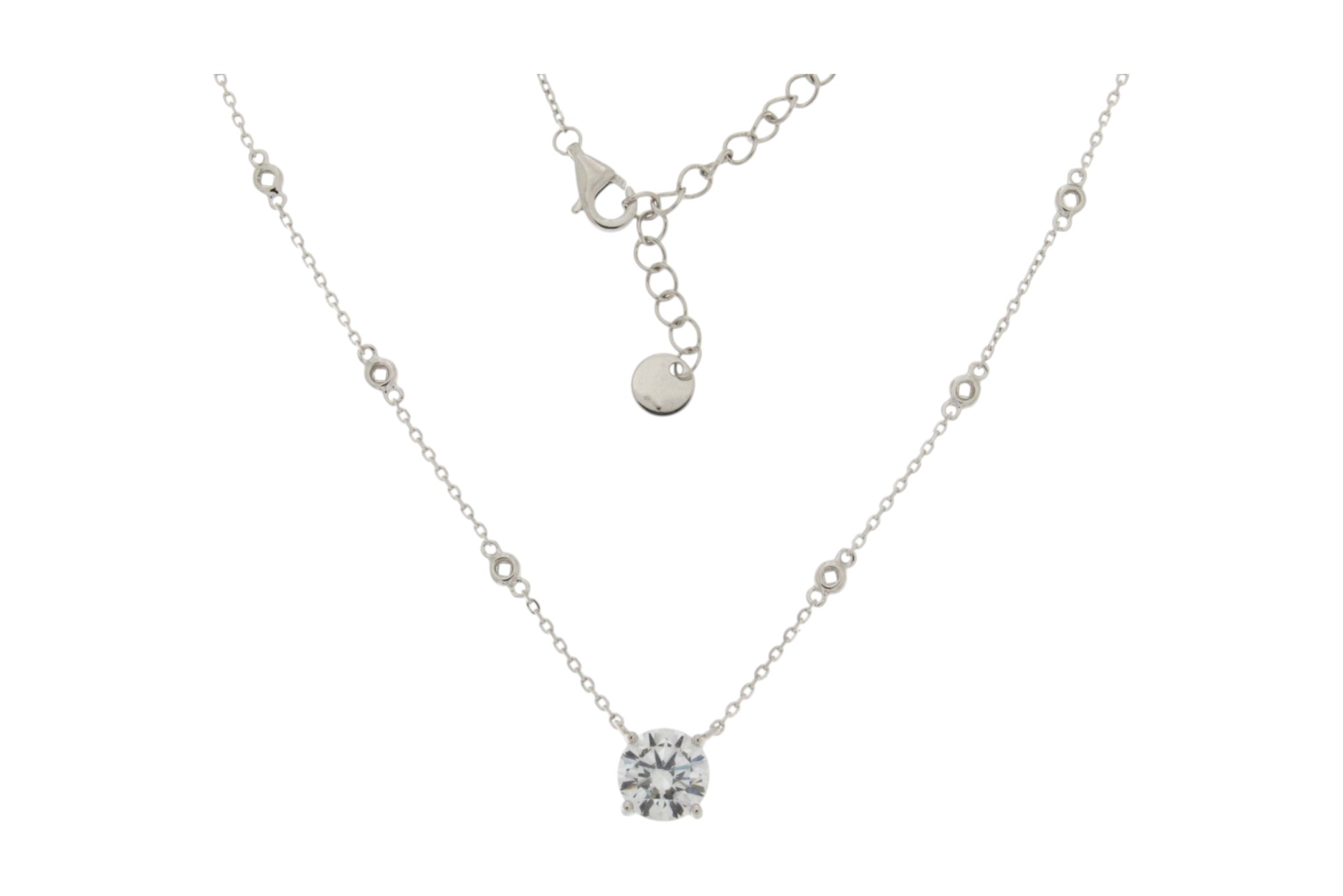 COLLANA IN ARGENTO CON PUNTO LUCE ARG.2136