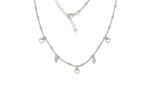 COLLANA IN ARGENTO CON CUORI ARG.1947