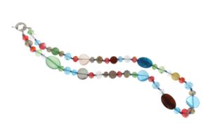 COLLANA IN VETRO E PIETRA DURA COD. 2829SH
