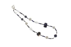 COLLANA IN SODALITE, PERLE E CRISTALLI COD. 3509SH