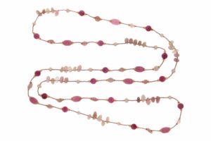 COLLANA IN QUARZO ROSA E PERLE COD. 4139