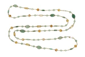 COLLANA IN GIADA E CITRINO COD. 4172