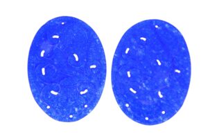 COPPIA DI GIADE INCISE MOD. OVALE.