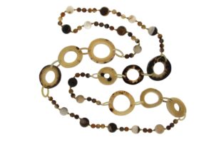 COLLANA IN CORNO E AGATE COD. 4306